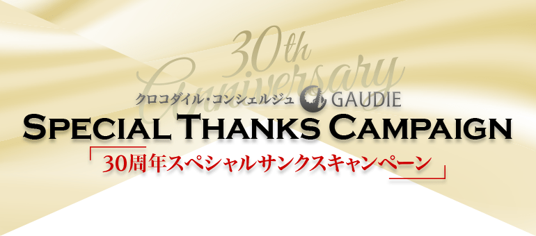 GAUDIE30周年スペシャルサンクスキャンペーン